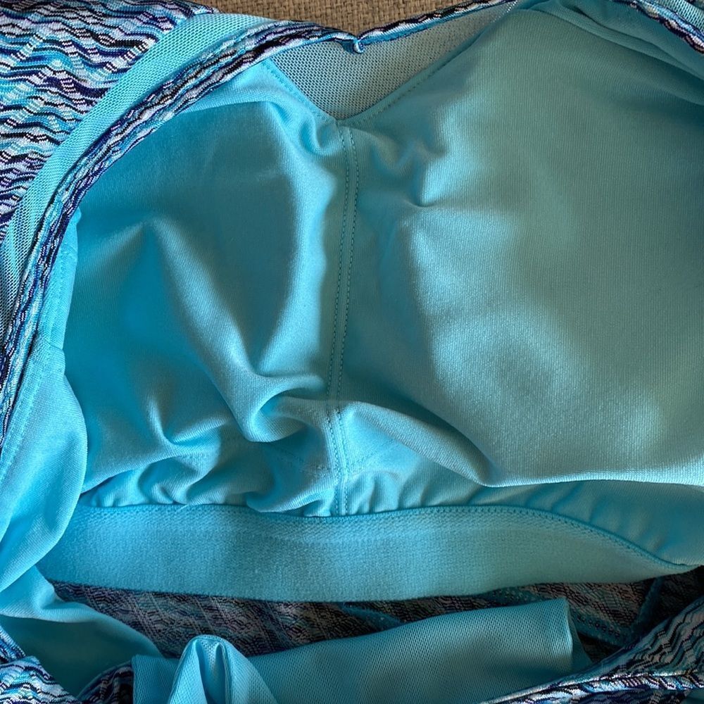 MPG Racerback Slip On Active Sports Dress Marbled Blue Size Large - Picture 9 of 13